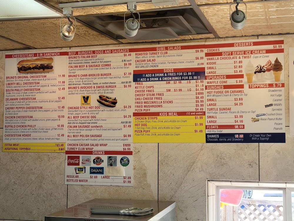 Bruno's Cheesesteaks Menu image 2
