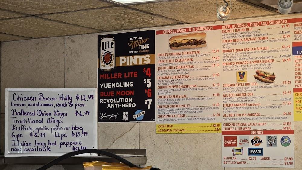 Bruno's Cheesesteaks Menu image 3
